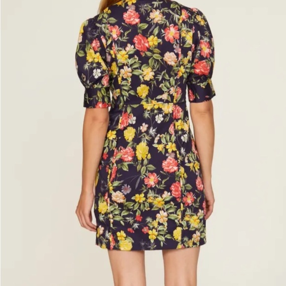 Marissa Webb X RTR Multi Floral Printed Puff Sleeve Dress - Size 8 - Picture 5 of 14